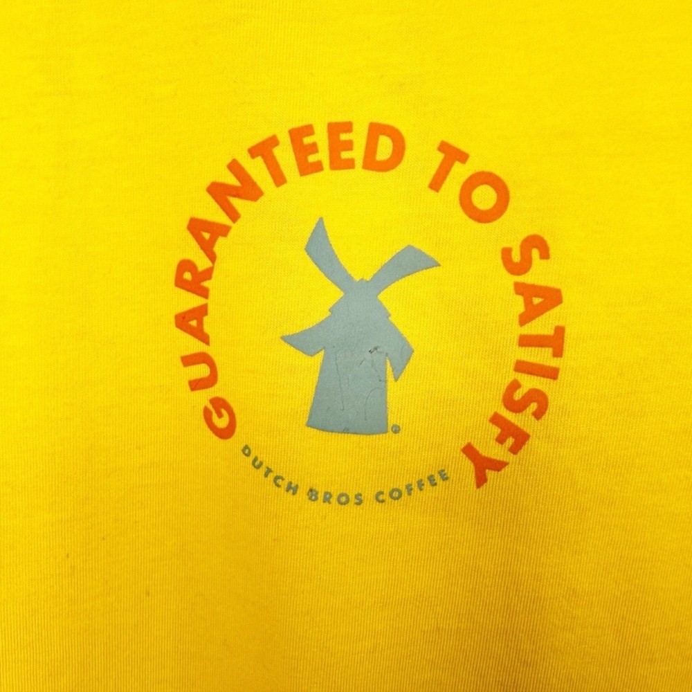 Dutch Bros NWT BRAND NEW IN PACKAGE Yellow "Guaranteed To…"
LARGE+XXL RARE 2X - Picture 2 of 10